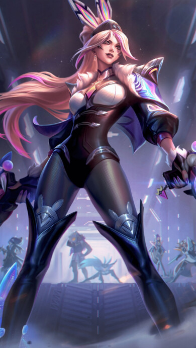 A stunning 4K wallpaper featuring the Admiral Battle Bunny Miss Fortune skin from League of Legends. Miss Fortune, the bounty hunter, is depicted in a dynamic pose, dressed in her playful yet fierce Admiral Battle Bunny outfit, highlighting her strength and agility in the vibrant world of League of Legends.