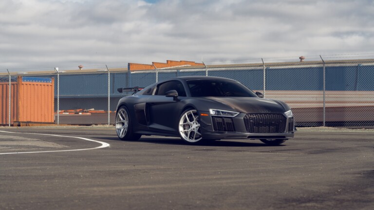 A stunning 4K wallpaper featuring the Audi R8 sports car, showcasing its sleek design and powerful performance. This high-resolution image captures the luxury and elegance of the Audi R8, making it a perfect background for your desktop or mobile device.