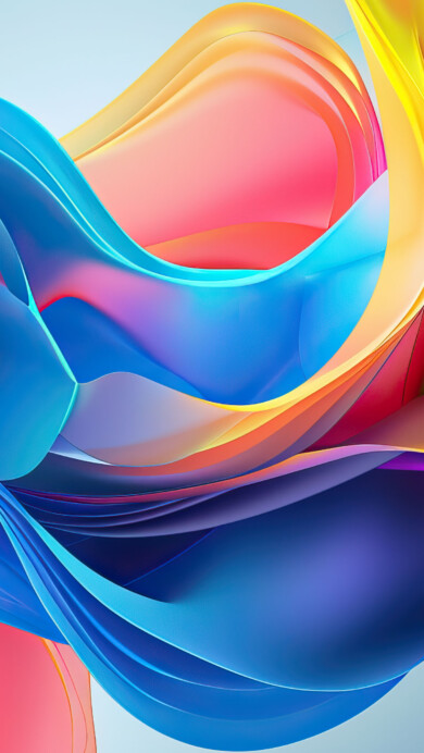 An abstract 4K wallpaper featuring a frozen wave in striking blue and yellow hues. This digital artwork captures the dynamic movement of the wave with a vibrant and modern aesthetic, ideal for enhancing your desktop or mobile screen with a touch of artistic flair.