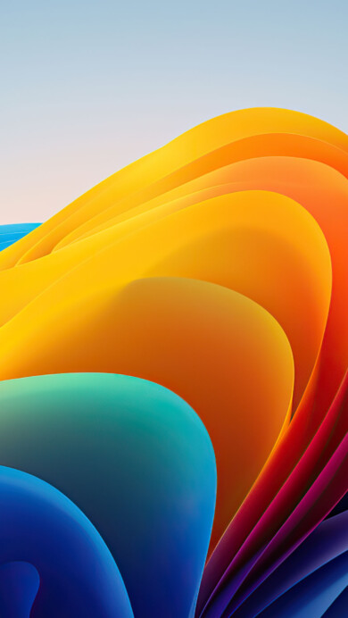 A stunning 4K wallpaper featuring colorful abstract waves, designed for Windows 12. The vibrant and dynamic patterns create a visually captivating experience, perfect for enhancing the aesthetic of your desktop or mobile screen.