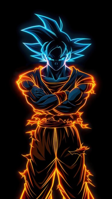 A dynamic 4K AMOLED wallpaper featuring Son Goku in his iconic Super Saiyan form. The vivid colors and sharp details make this high-contrast image perfect for AMOLED displays, highlighting Goku's energy and power.