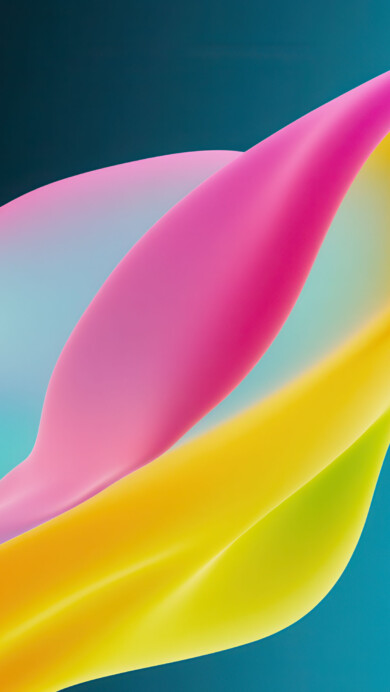 Abstract Rainbow Waves 4K Wallpaper