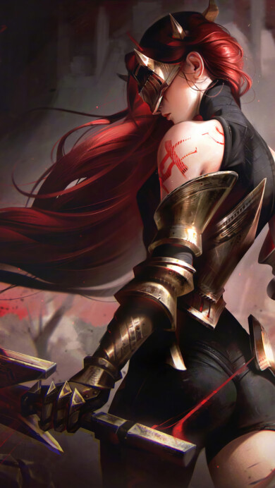 Chosen of The Wolf Katarina Skin League of Legends 4K Wallpaper