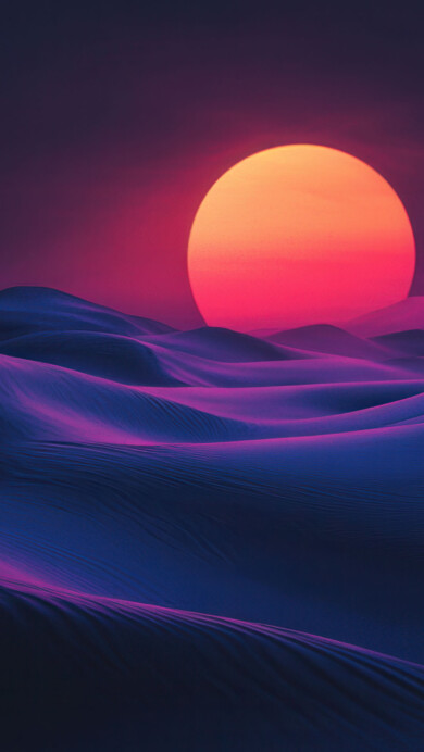 Desert Twilight Landscape 4K Wallpaper