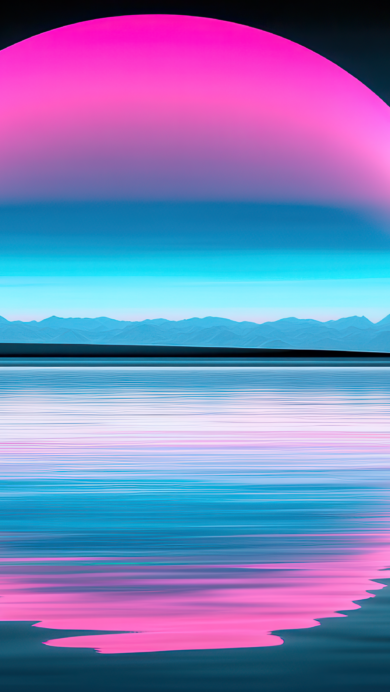 A mesmerizing 4K wallpaper featuring a neon-lit synthwave horizon with a glowing retro sunset. Vibrant pinks, purples, and blues blend seamlessly, evoking a nostalgic 80s aesthetic. Perfect for adding a futuristic and stylish touch to your desktop or mobile screen.