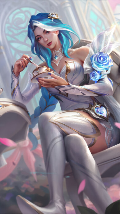 Crystal Rose Ashe Skin League Of Legends 4K Wallpaper